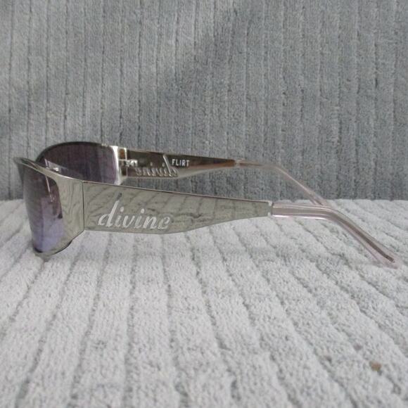 New Divine Eyewear Flirt Chrome/Purple Gradient Sunglasses Women's NWT - Picture 3 of 10